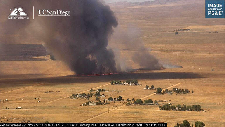 Cal Fire battles vegetation fire near Carrizo Plain in rural SLO County