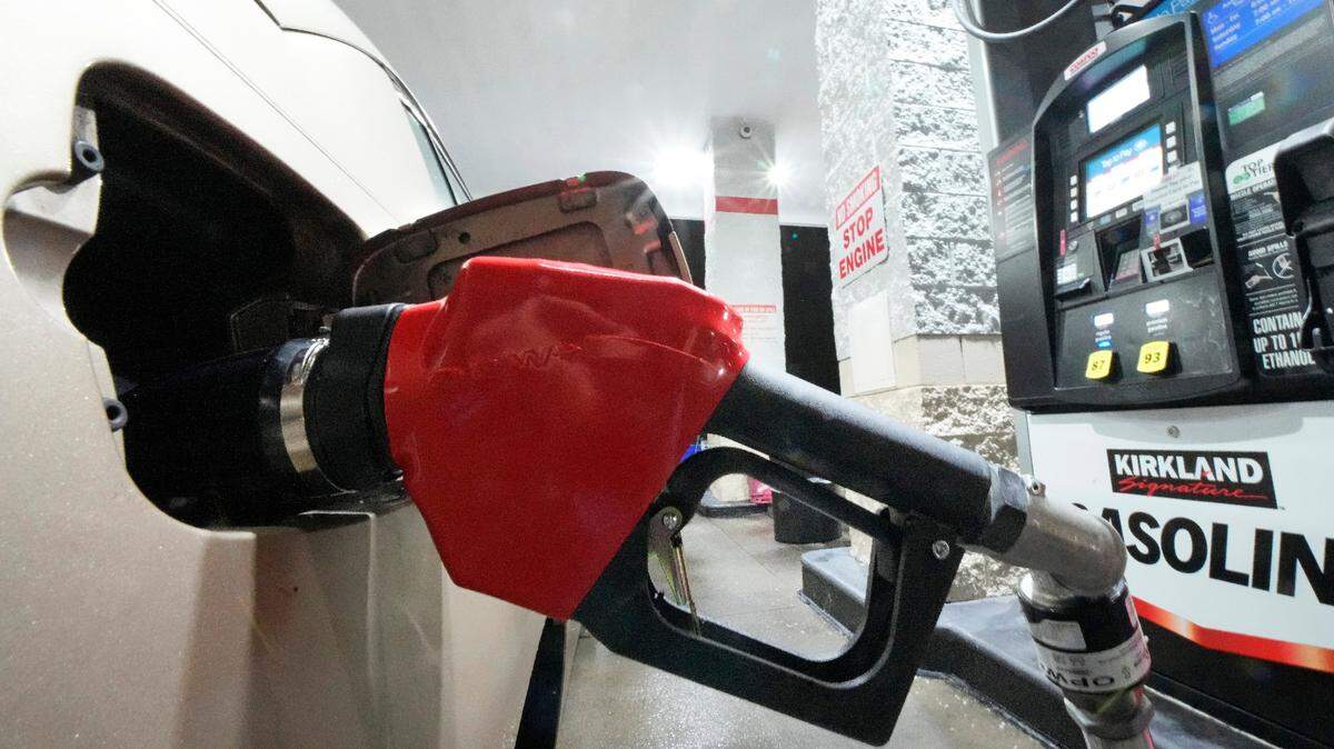 Gas is pumped at a Costco Warehouse in Cranberry, Pennsylvania, on Monday, Jan. 23, 2023.