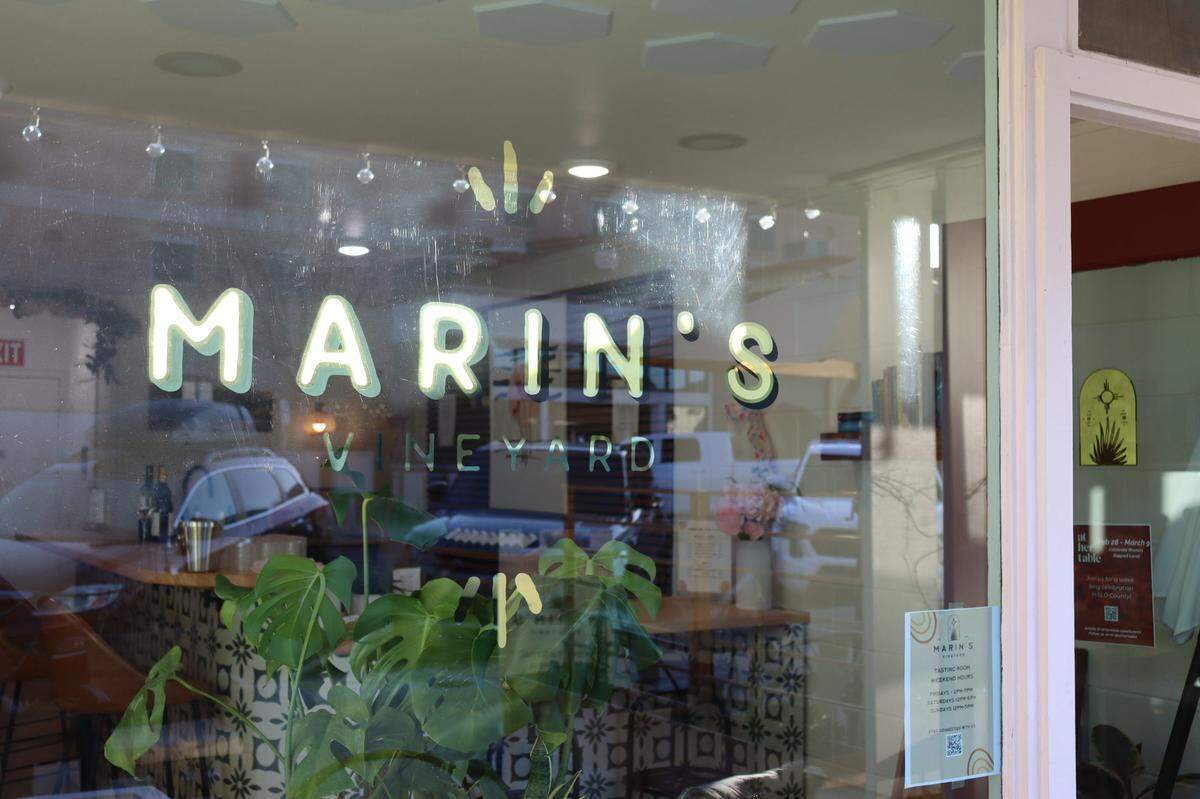 Marin’s Vineyard opened a new downtown Atascadero tasting room at 5983 Entrada Ave. in August 2024.