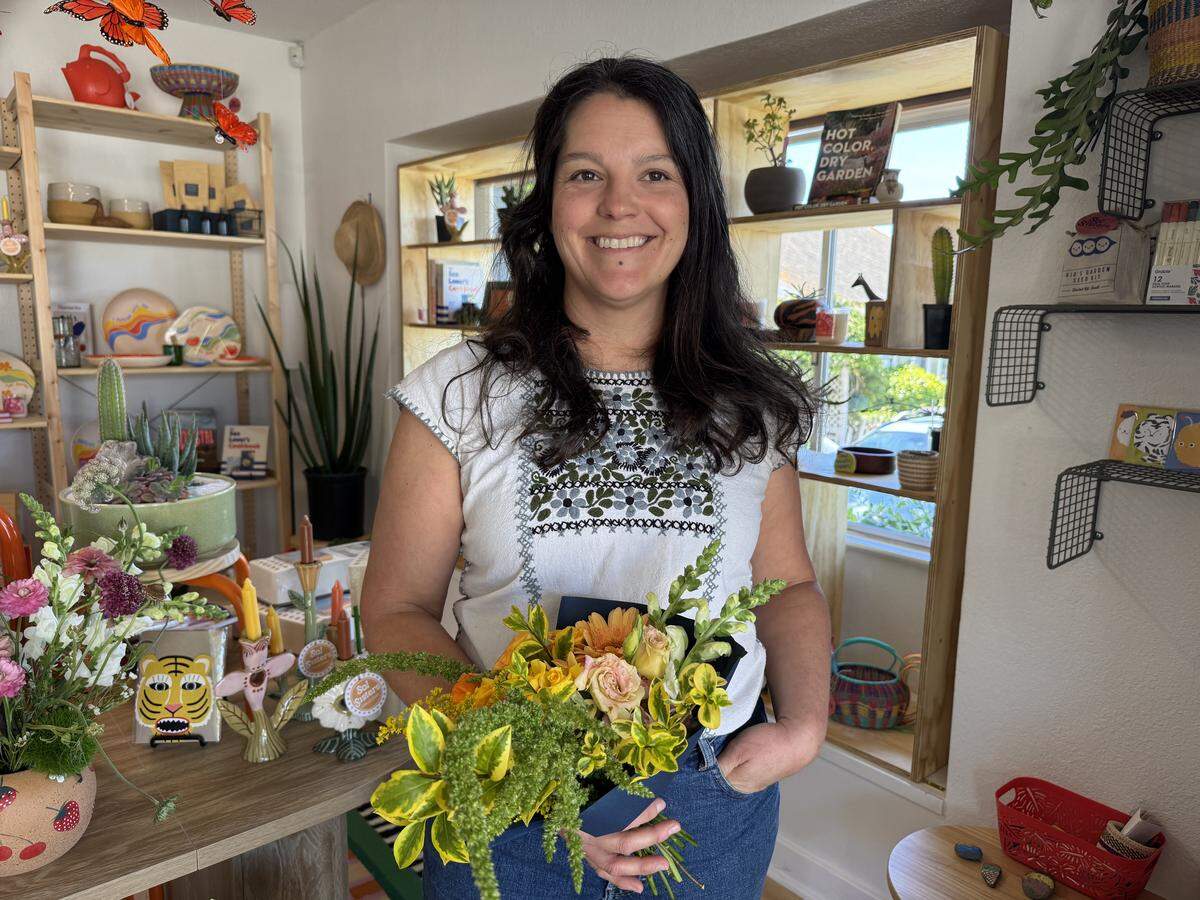 Sol Sisters Collective owner Lacey Lomeli said she wanted the new shop to be a colorful community-centered space that’s packed with blooms, books and unique gifts.