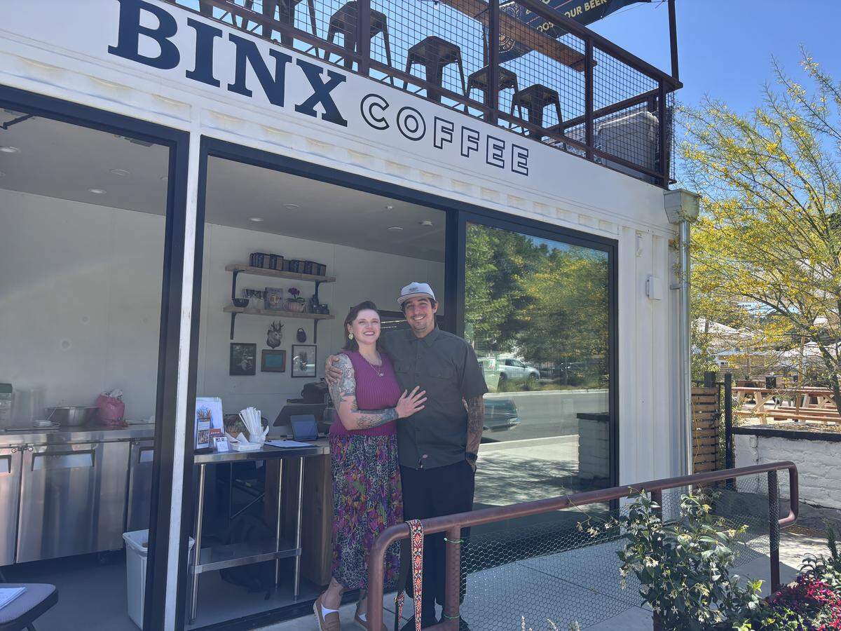 Owners Cambria and Tyler Lara opened up Binx Coffee after moving from Long Beach in January.