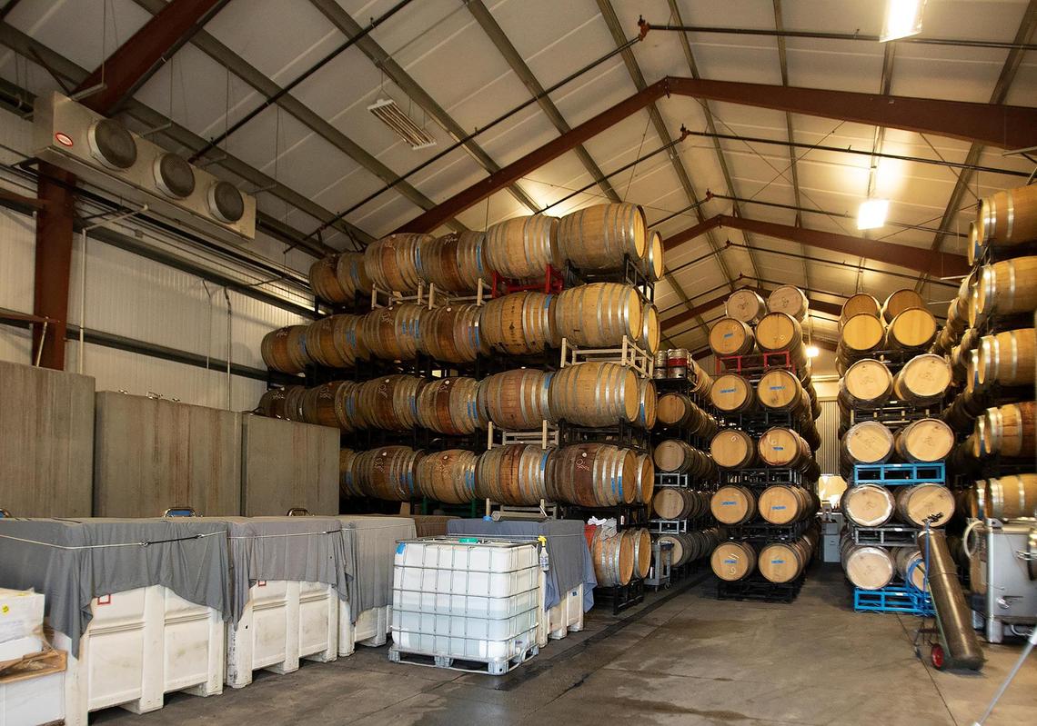 The fermentation warehouse of McPrice Myers winery in Paso Robles is seen on Thursday, Sept. 1, 2022.