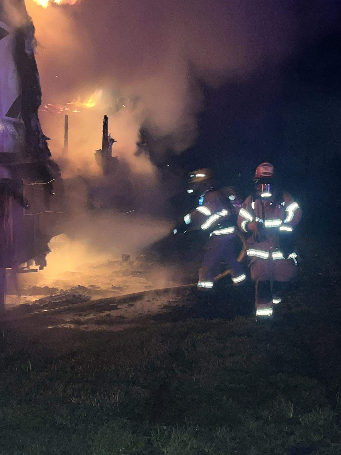 Firefighters respond to an RV fire in Paso Robles on March 4, 2026.