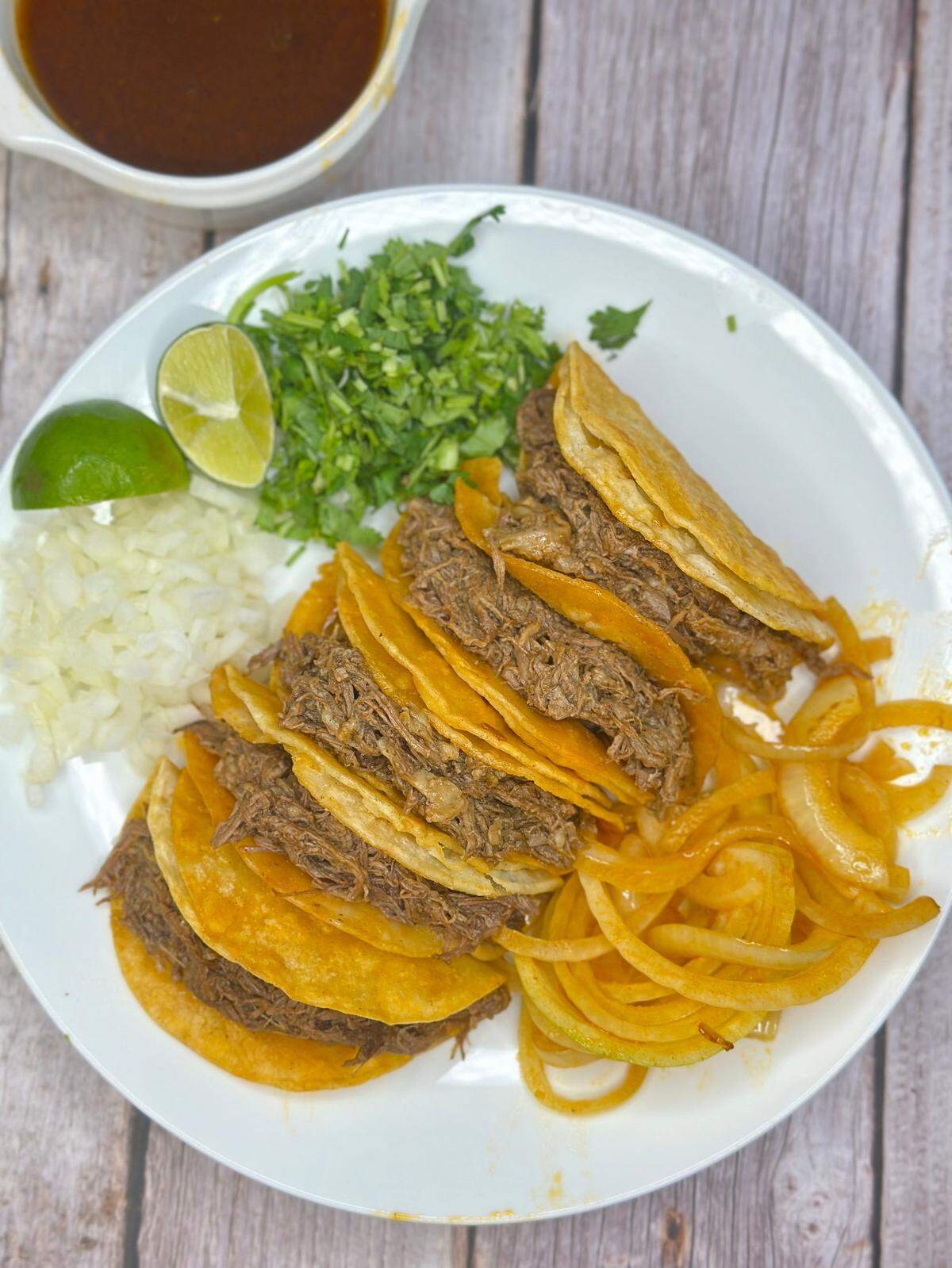 Birria tacos from One of a Kind Mexican Restaurant in Paso Robles.