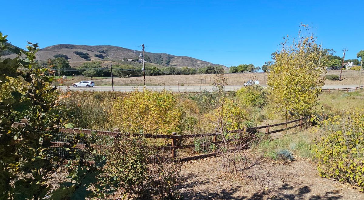 San Luis Obispo County is trying to complete the Bob Jones Trail that would link San Luis Obispo to Avila Beach by filling in the missing segment between the Octagon Barn and Ontario Road. The route features views of orchards off South Higuera Street, seen here from the Octagon Barn.