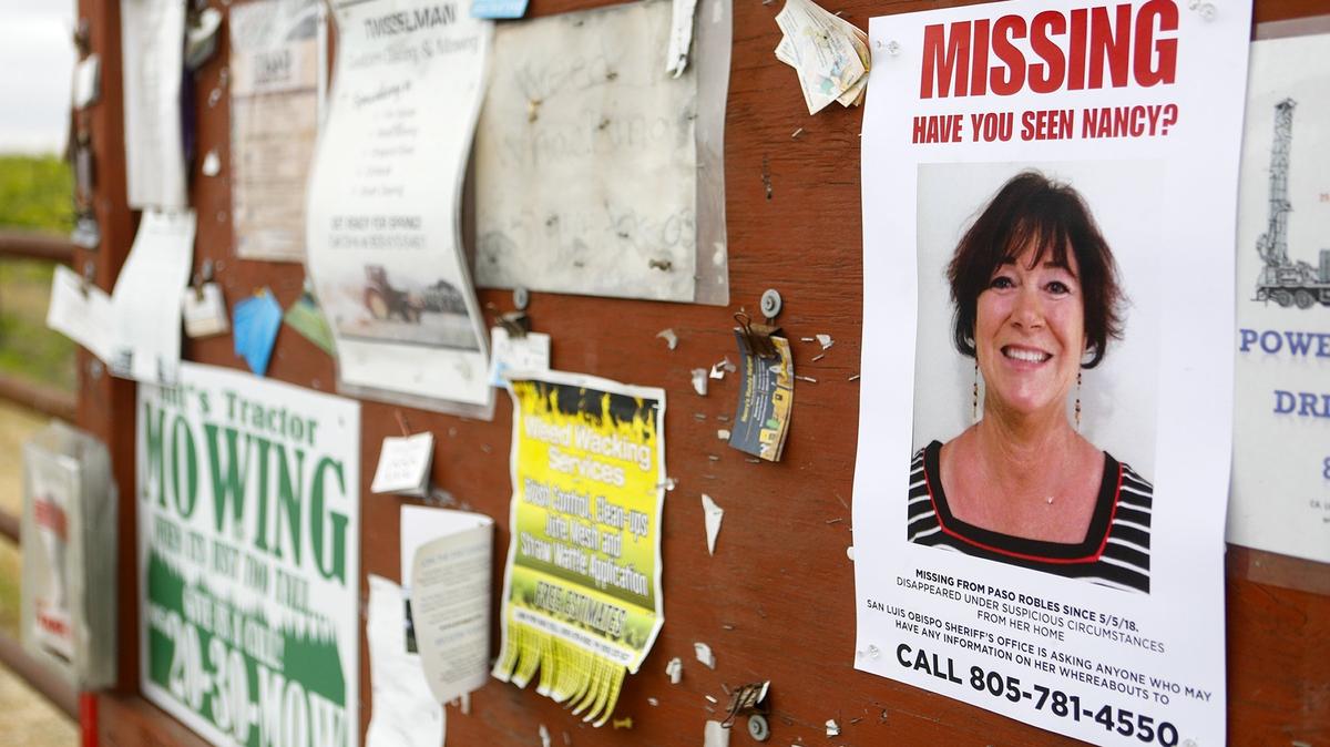 Nancy Woodrum was reported missing on Saturday, May 5, 2018, from her home in the 5800 block of El Pharo Drive in Paso Robles. This poster was on a community bulletin board near Jardine Road east of Paso Robles. The Sheriff’s Office announced Wednesday, Dec. 19, 2018, that her remains had been found and a suspect arrested on suspicion of murder.