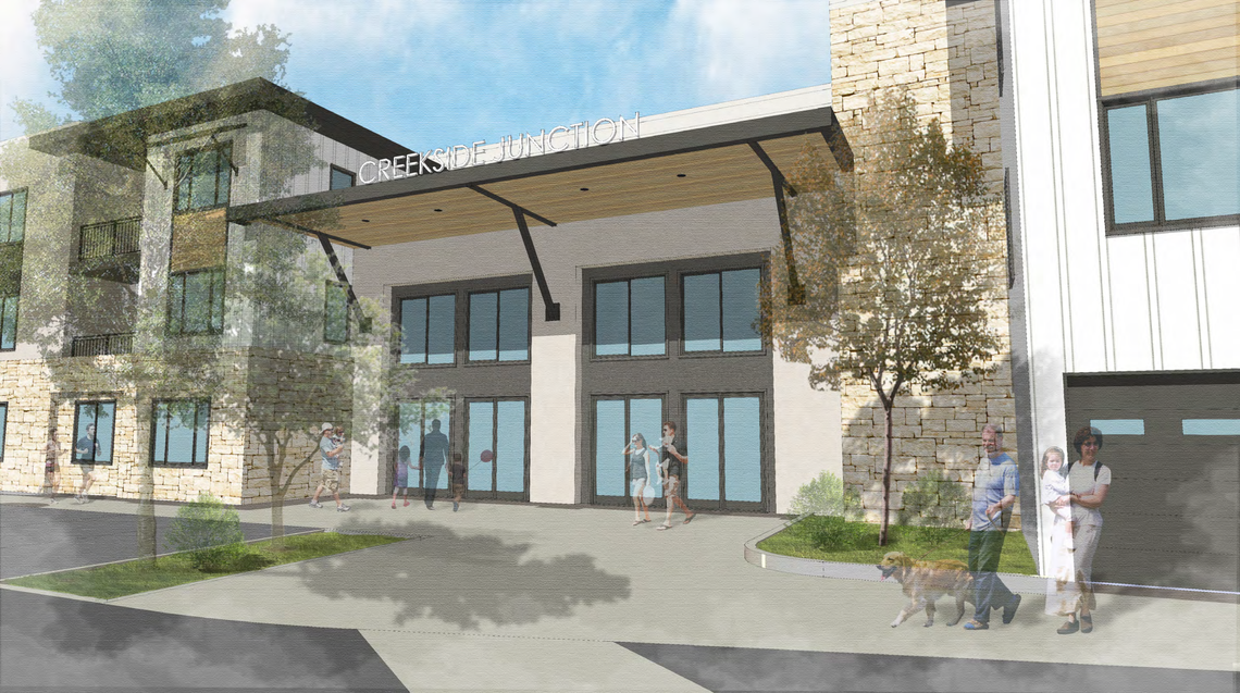 Creekside Junction is a new 92-unit housing development consisting of 20 studios, 58 one-bedroom units and 14 two-bedroom units, with 15% of the units deed-restricted for very low-income households.