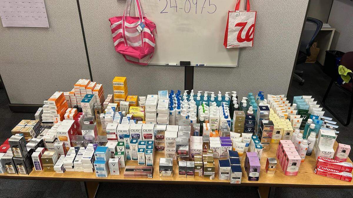 The California Highway Patrol recovered merchandise from the vehicle of two suspects who allegedly stole items from the Atascadero Walgreens and assaulted an employee Wednesday, June 12, 2024.