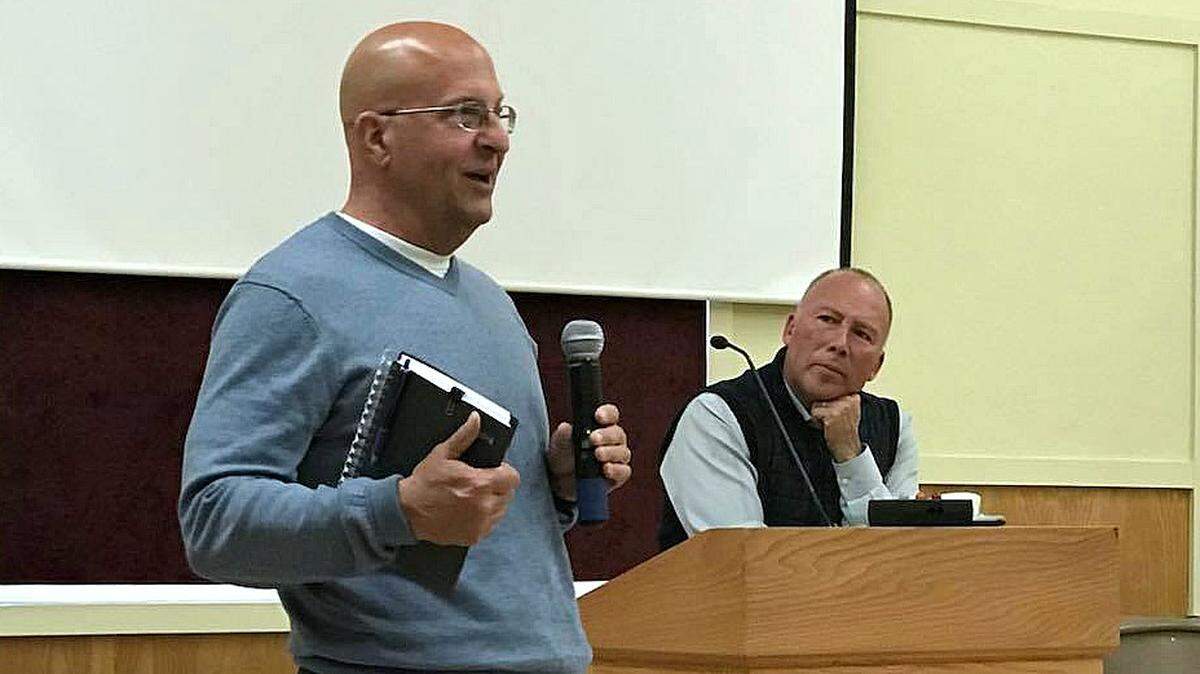 Cambria Community Services District General Manager Jerry Gruber’s (left) last day will be Sept. 28 if a recently signed “separation agreement” holds after he was relieved of duty “without cause.”