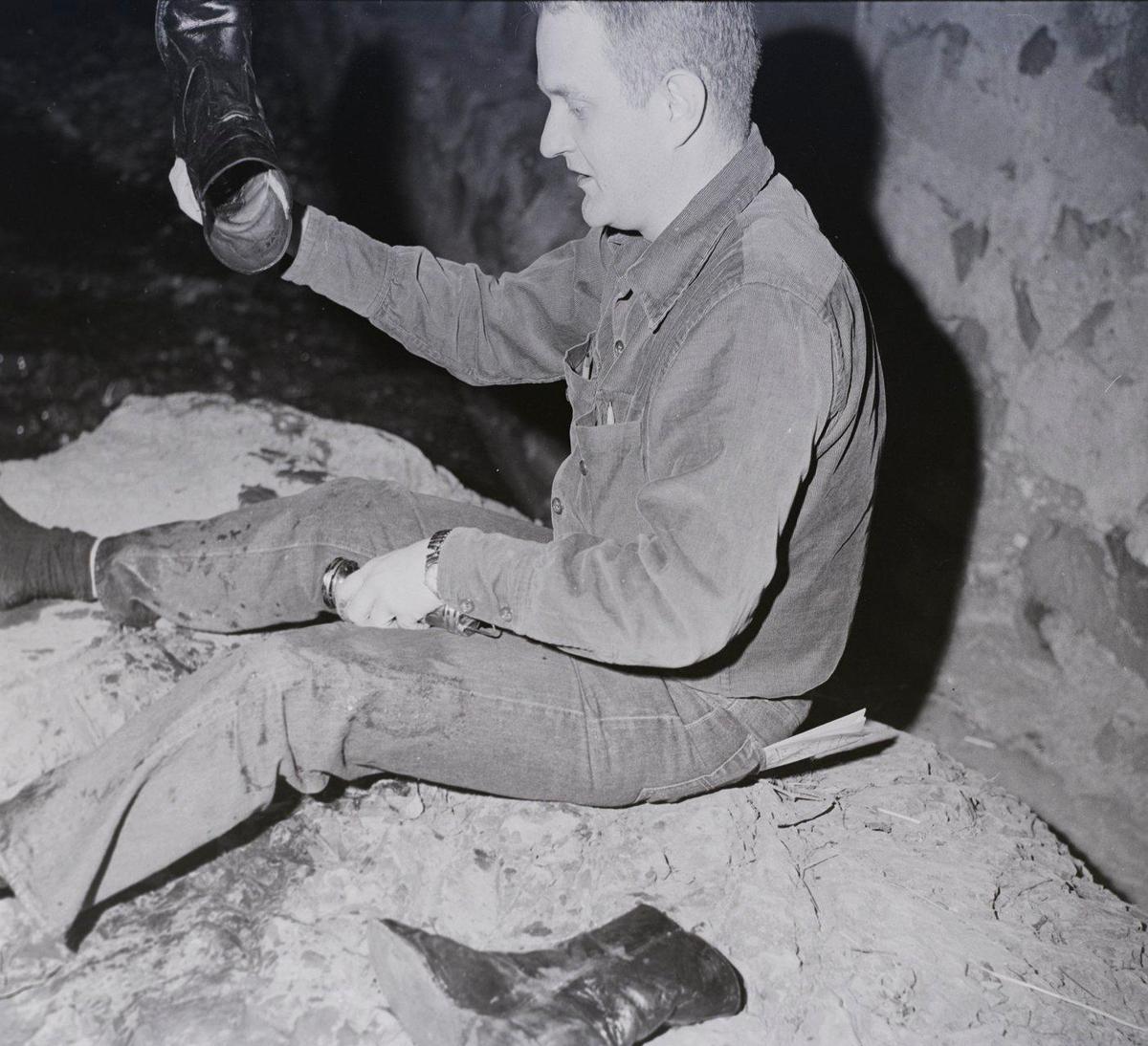 Reporter Gil Bailey and photographer John Dreyfuss took a walk down a junk filled San Luis Obispo creek before Mission Plaza was built for a story published Dec. 28, 1963.
