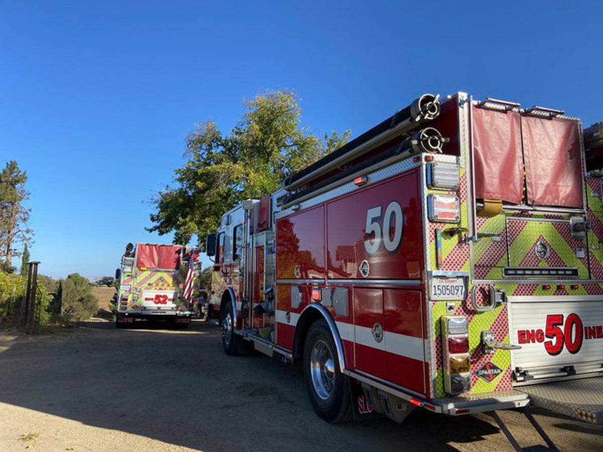 Cal Fire extinguished a fire in the 600 block of Rockin One Way in rural Paso Robles Wednesday morning.