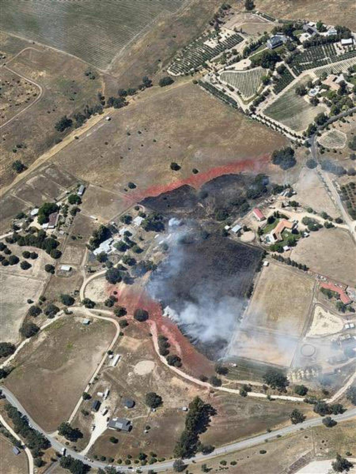 Cal Fire responded to a 3-acre vegetation fire in the 6000 block of Hog Canyon Road in northern San Luis Obispo County on Wednesday, April 29, 2026.