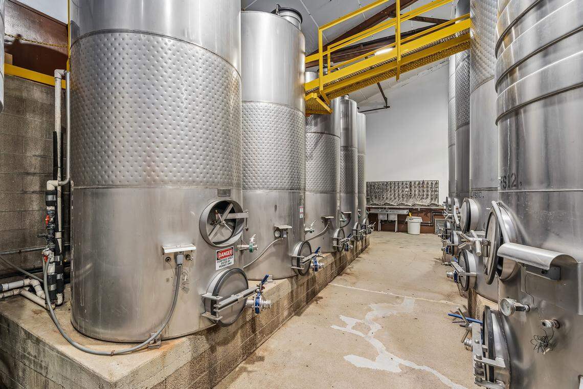 Creston Manor, a 577-acre property on Calf Canyon Road, is up for sale for around $7 million, pictured here Monday, Feb. 9, 2026. The property was once owned by “Jeopardy!” host Alex Trebek and includes 22 acres of vineyard vines, farm land and several residences.