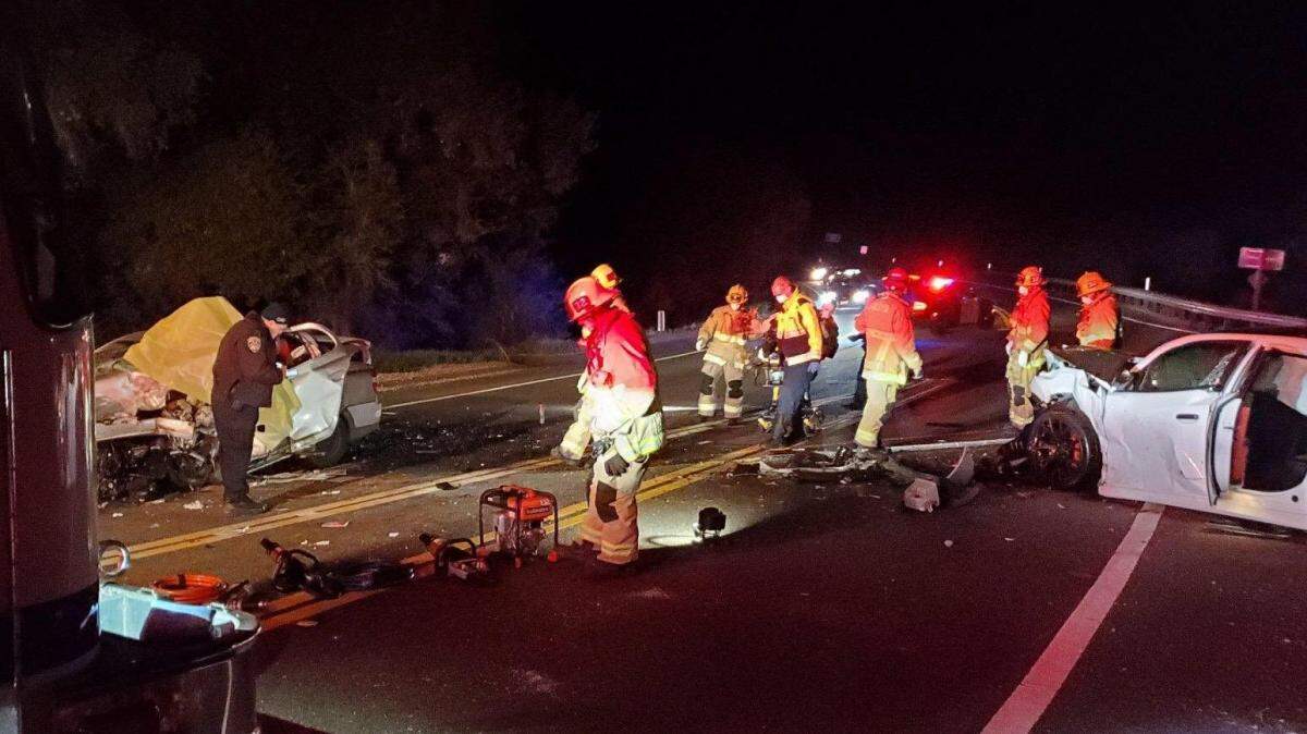 One person was killed and another was injured in an early-morning crash on Highway 154 near the Lake Cachuma park entrance, according to the Santa Barbara County Fire Department.