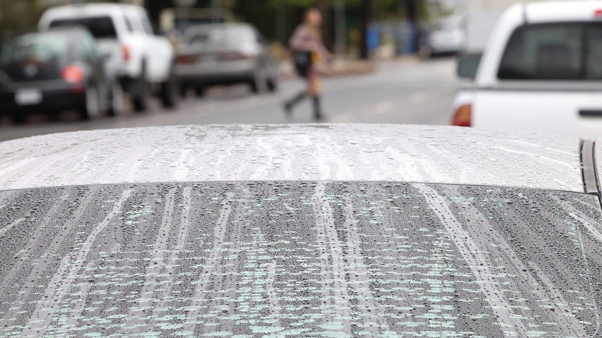 Light rain falls along Marsh Street in San Luis Obispo on Monday, Sept. 19, 2022. An early-season rainstorm dropped as much as 1.5 inches of rain in parts of San Luis Obispo County.