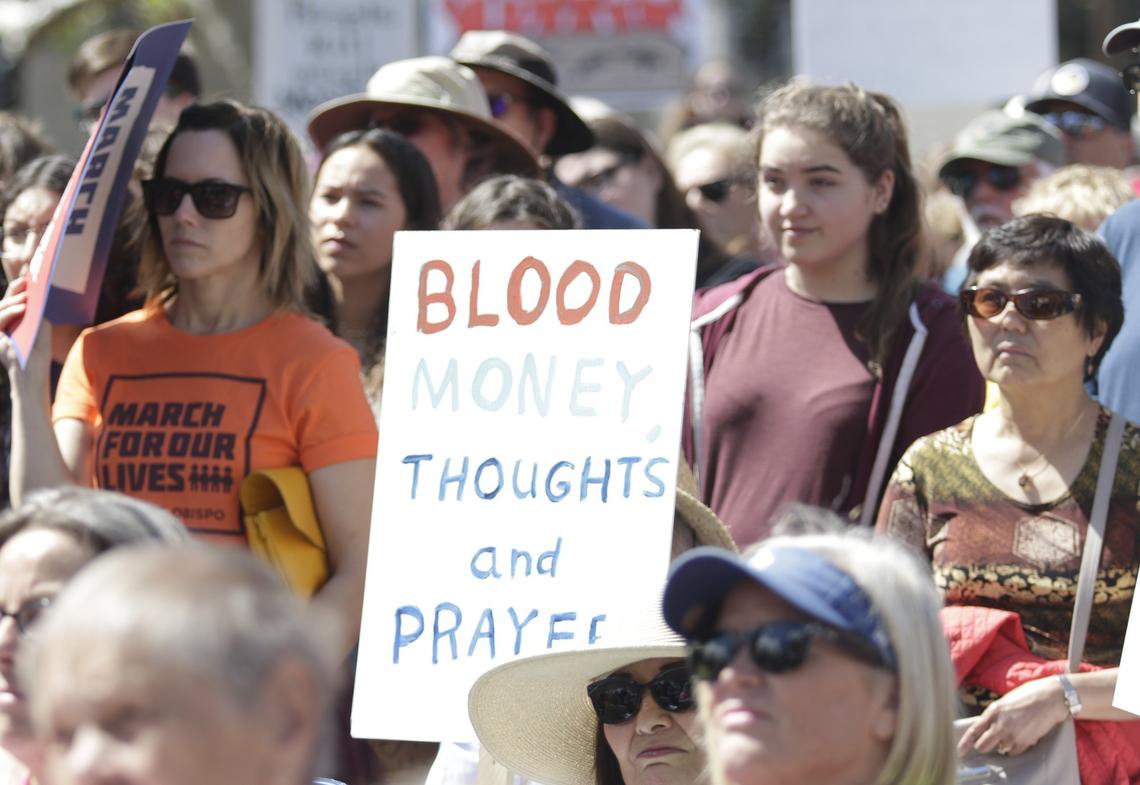 The March for Our Lives began in Mitchell Park in San Luis Obispo, Saturday, March 24, 2018 and wound its way around downtown San Luis Obispo.