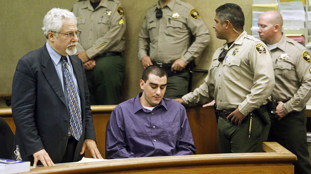 John Danner, center, was found guilty of second-degree murder Monday, Sept. 28, 2015. His lawyer, Dave Vogel, is at left.