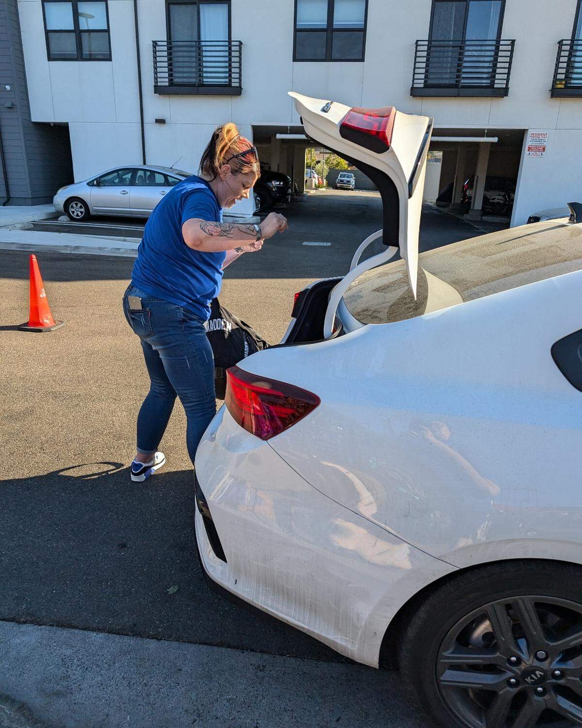 The San Luis Obispo Police Department is looking for a woman who allegedly filled her car with a cart-full of stolen merchandise from Miner’s Ace Hardware on Sept. 27, 2024, and fled the scene.