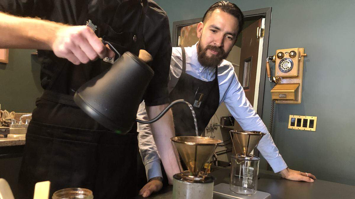 Julian Contreras opened Kin Coffee Bar with his brother, Christian, in August 2019.