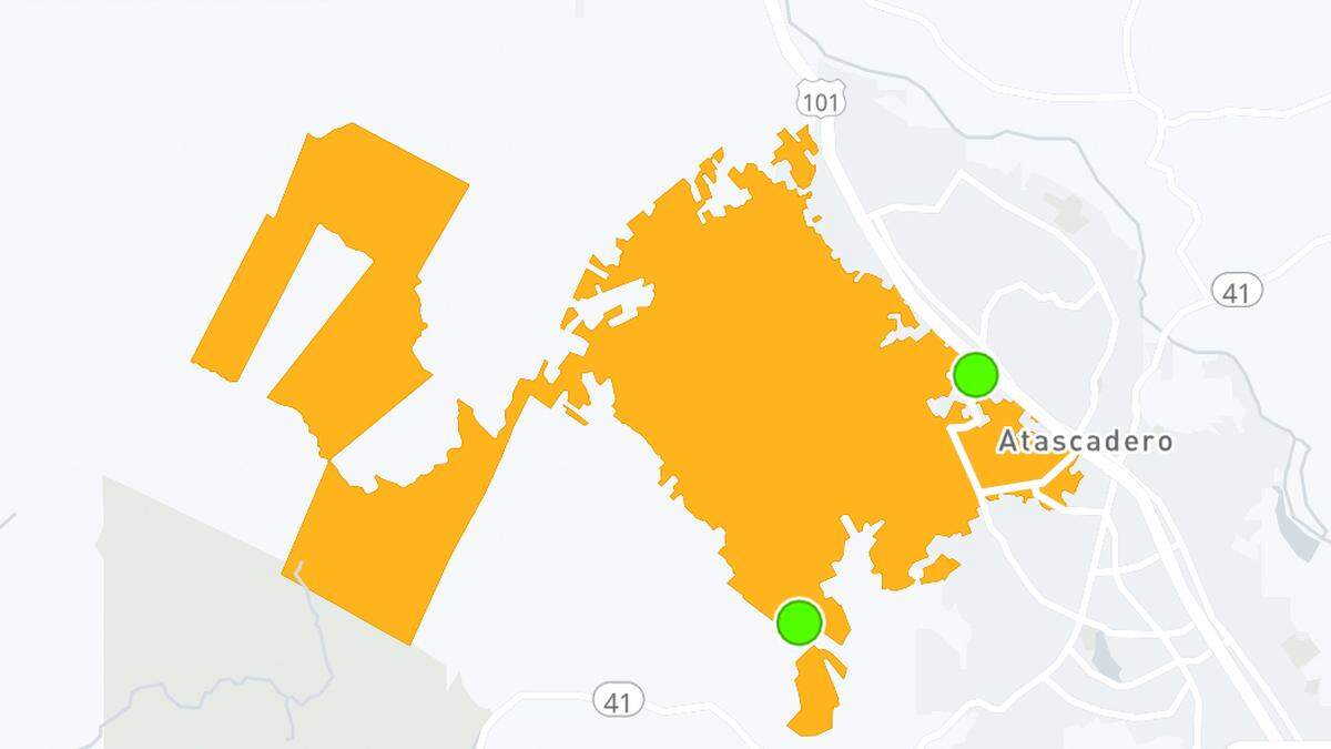 More than 2,000 Atascadero PG&E customers were left without power starting around 7:40 a.m. Wednesday morning.