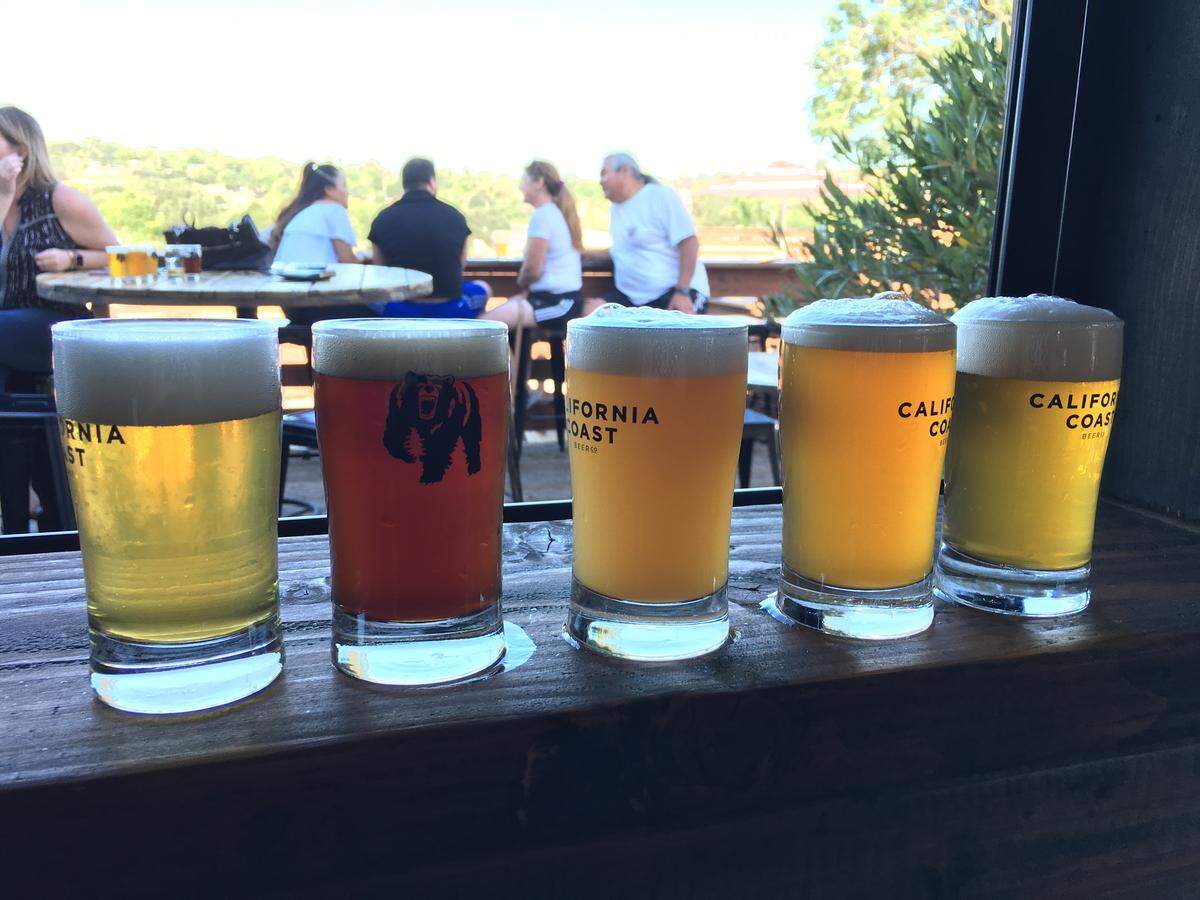 Beers await customers at California Coast Beer Co. in Paso Robles.