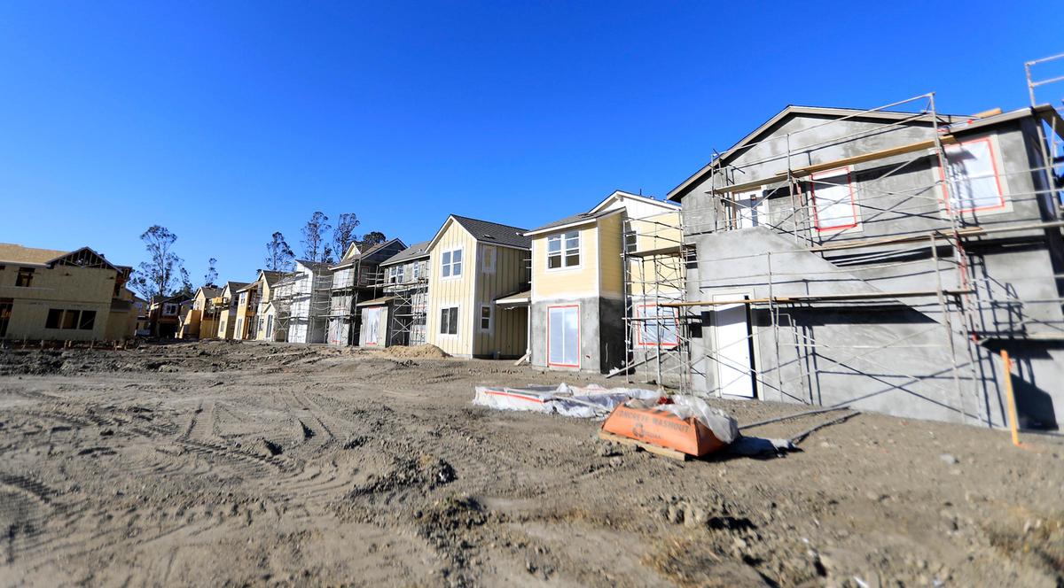 Homes under construction at San Luis Ranch, in November 2021.