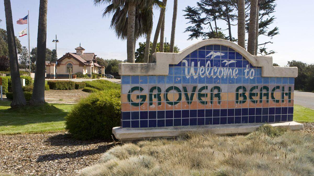 A sign greets people entering Grover Beach.