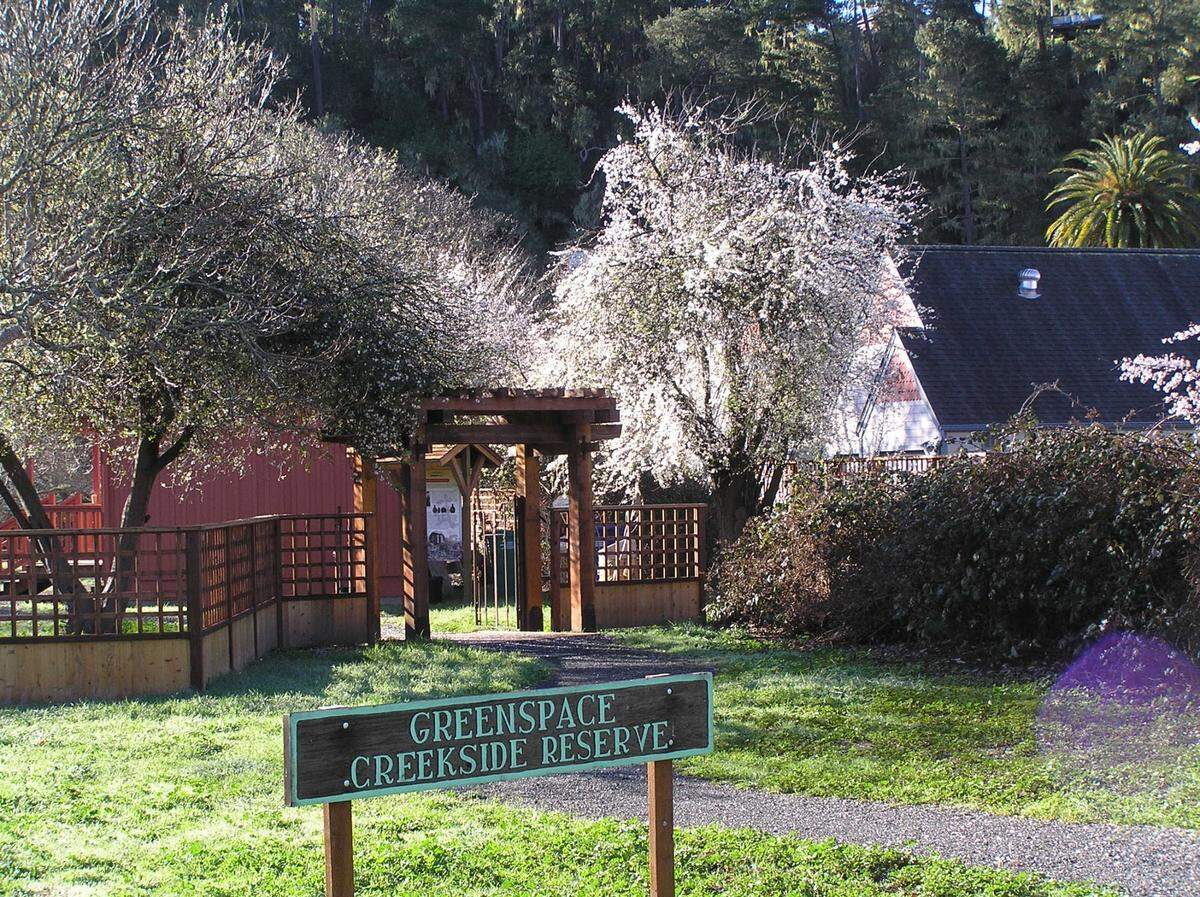 The Creekside Reserve owned by Greenspace — The Cambria Land Trust includes a small, reddish building, a rare, circa-1880s Chinese Temple that state historians have just designated as being of historical significance.