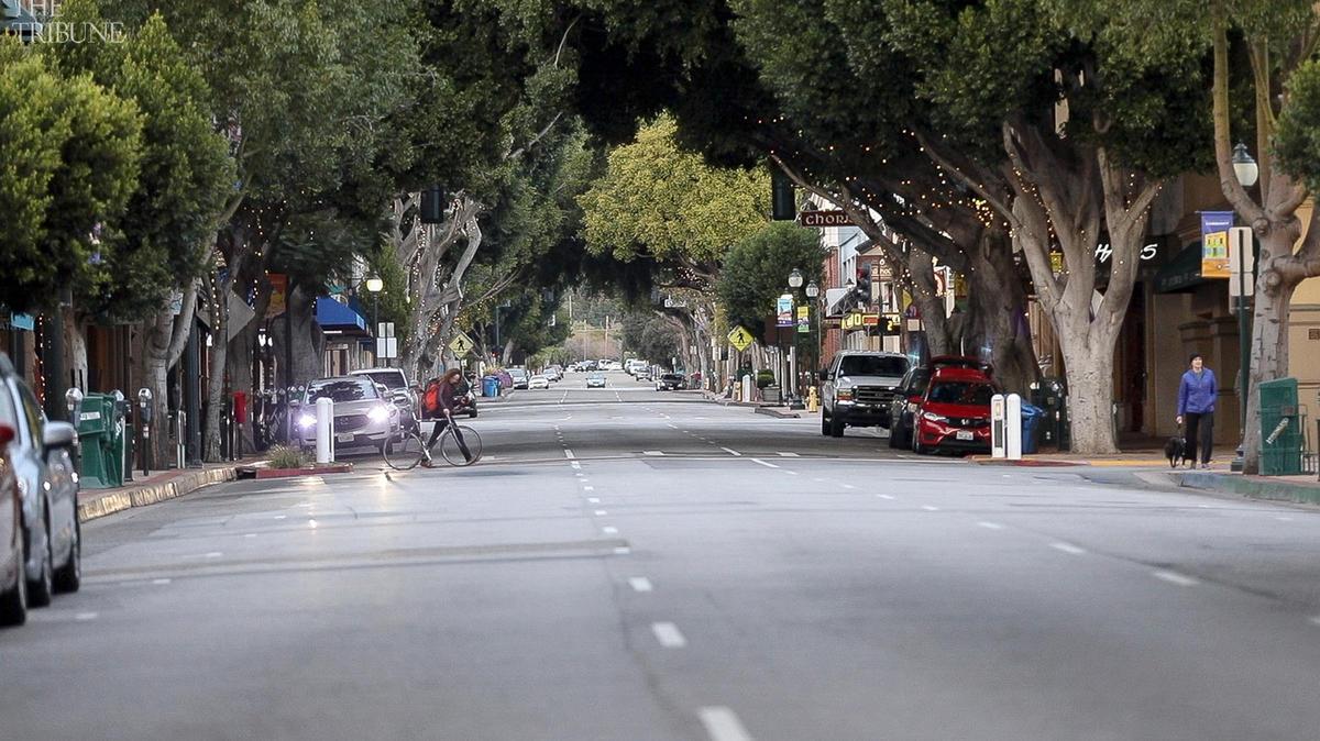 The streets of downtown San Luis Obispo were practically empty during the early days of the pandemic.