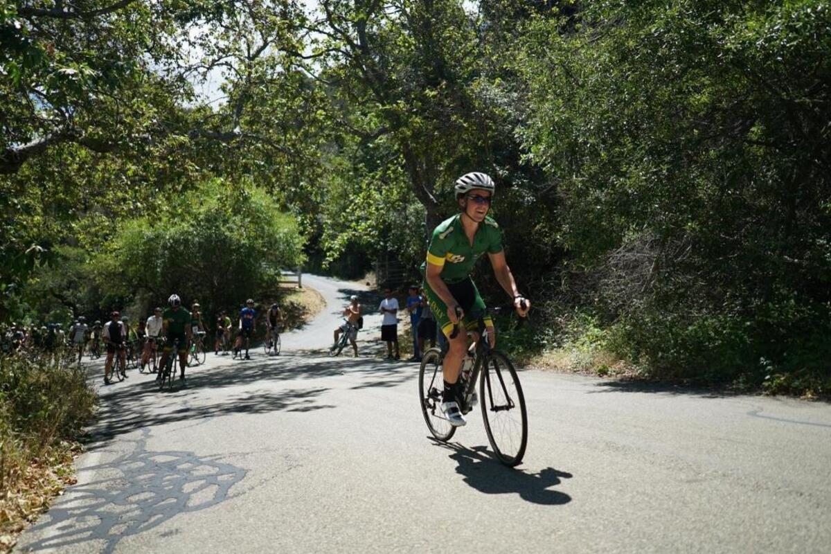 Bicyclists during the Tour de Donut in 2016.