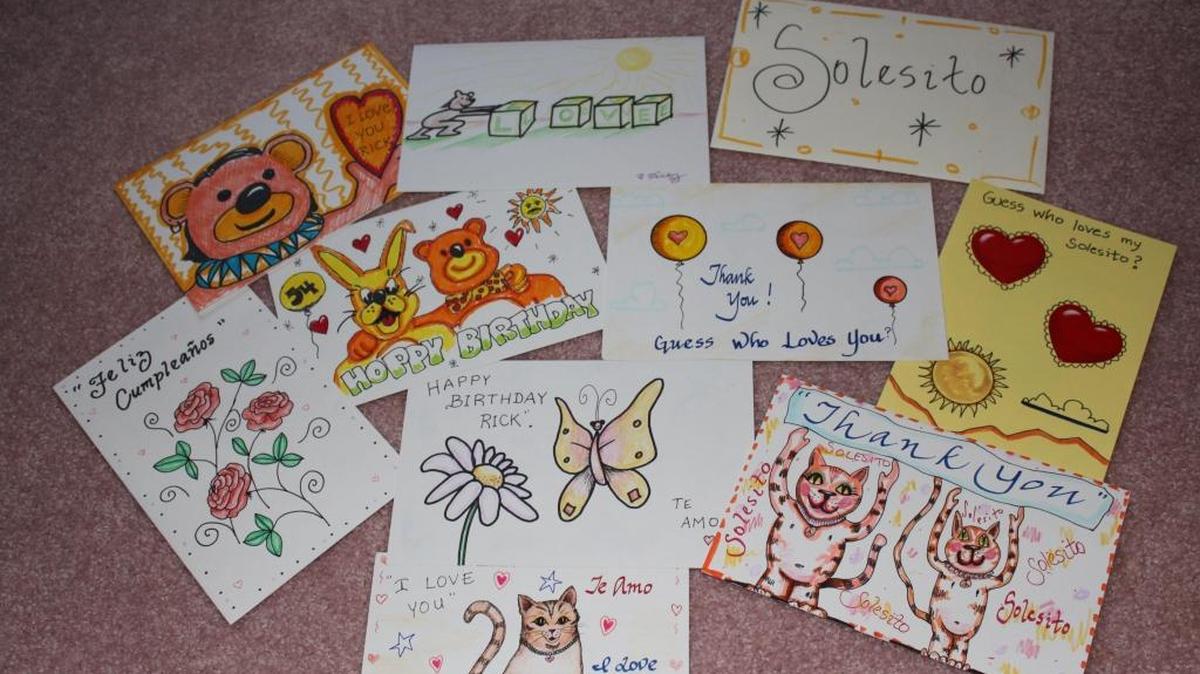 Richard Tibben treasures these handmade greeting cards created by his late life partner.