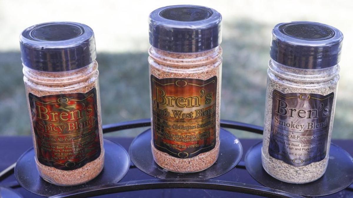 Seasoning blends offered by Bren’s Original Blends in Atascadero include Spicy, South West and Smokey.