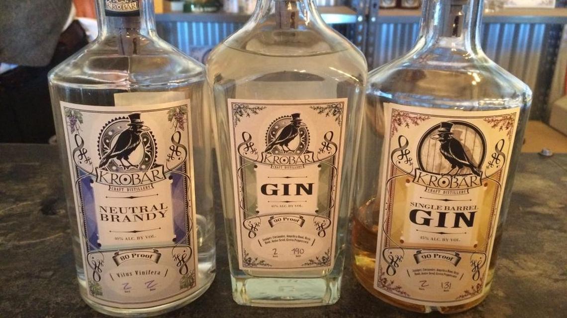 Krobār Craft Distillery in Paso Robles produces a variety of spirits, including brandy, gin and barrel-aged gin.
