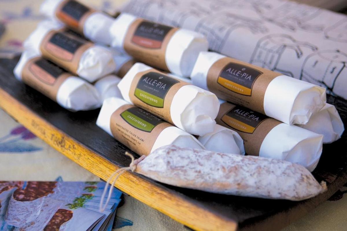 Alle-Pia Fine Cured Meats in Atascadero company sells seven varieties of hand-crafted Italian-style salami.