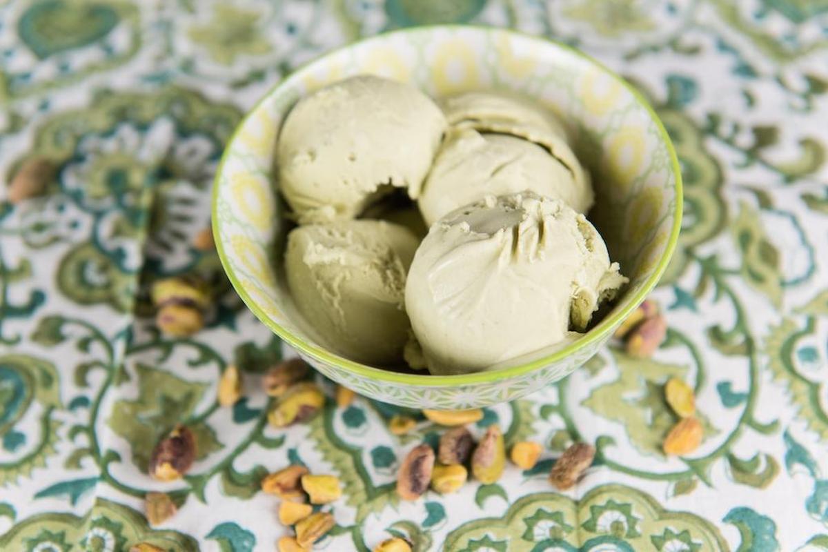 At Leo Leo Gelato in Paso Robles, pistachio ice cream is made with nuts from The Pistachio Factory in Paso Robles.