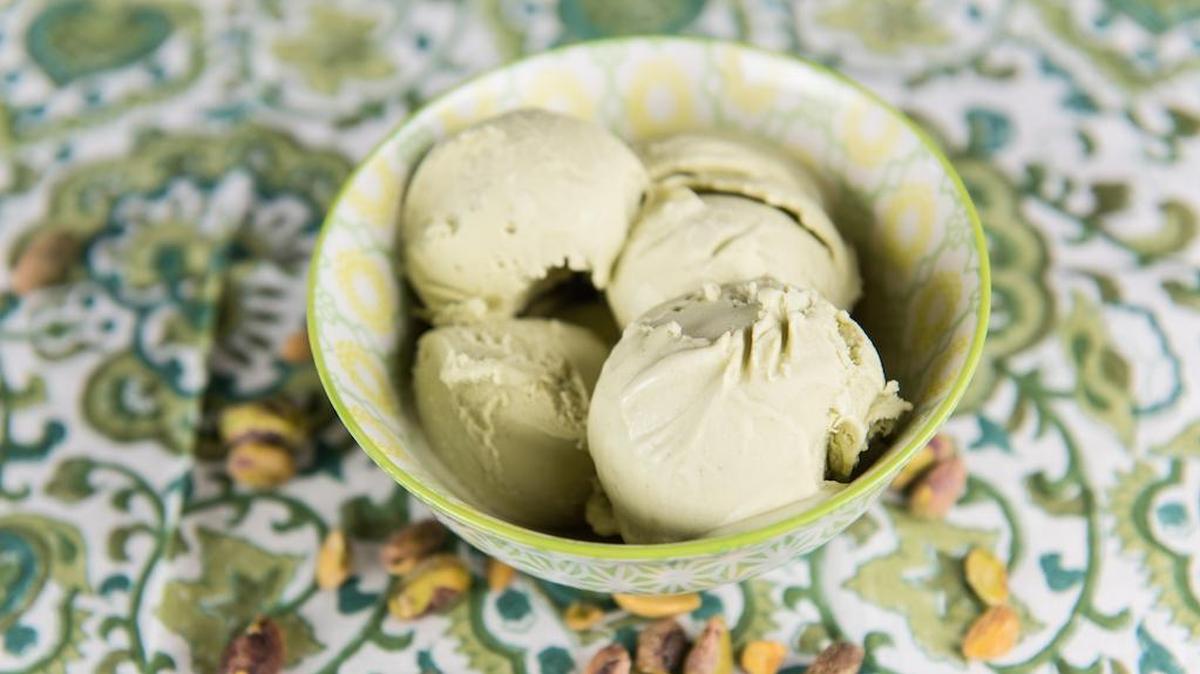 Leo Leo Gelato, which makes this pistachio gelato, will open its first scoop shop at the Paso Market Walk. The new center is slated to open in the fall.