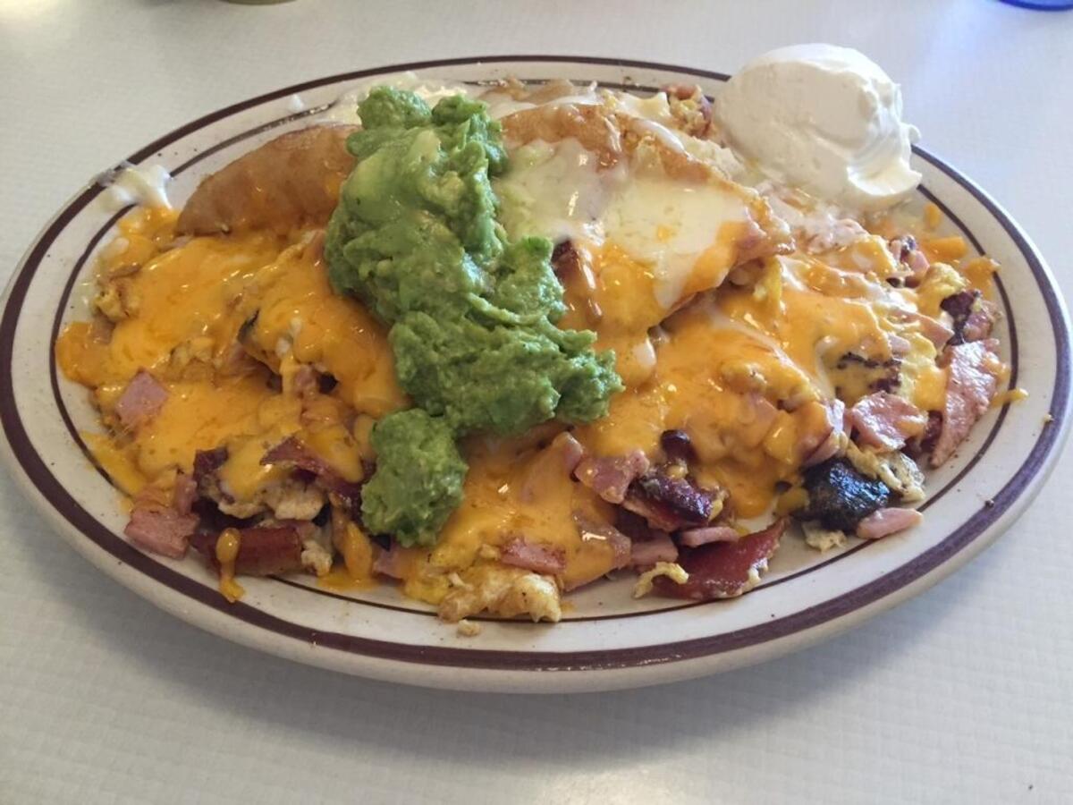 Breakfast nachos from Louisa’s Place in San Luis Obispo.