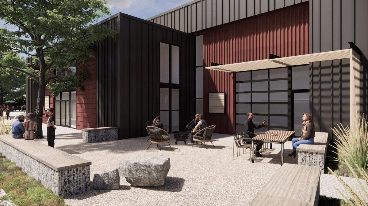 A rendering of the new Duncan Alley complex in San Lis Obispo. The hub is now leasing to food and beverage makers who would produce and sell their product on site.