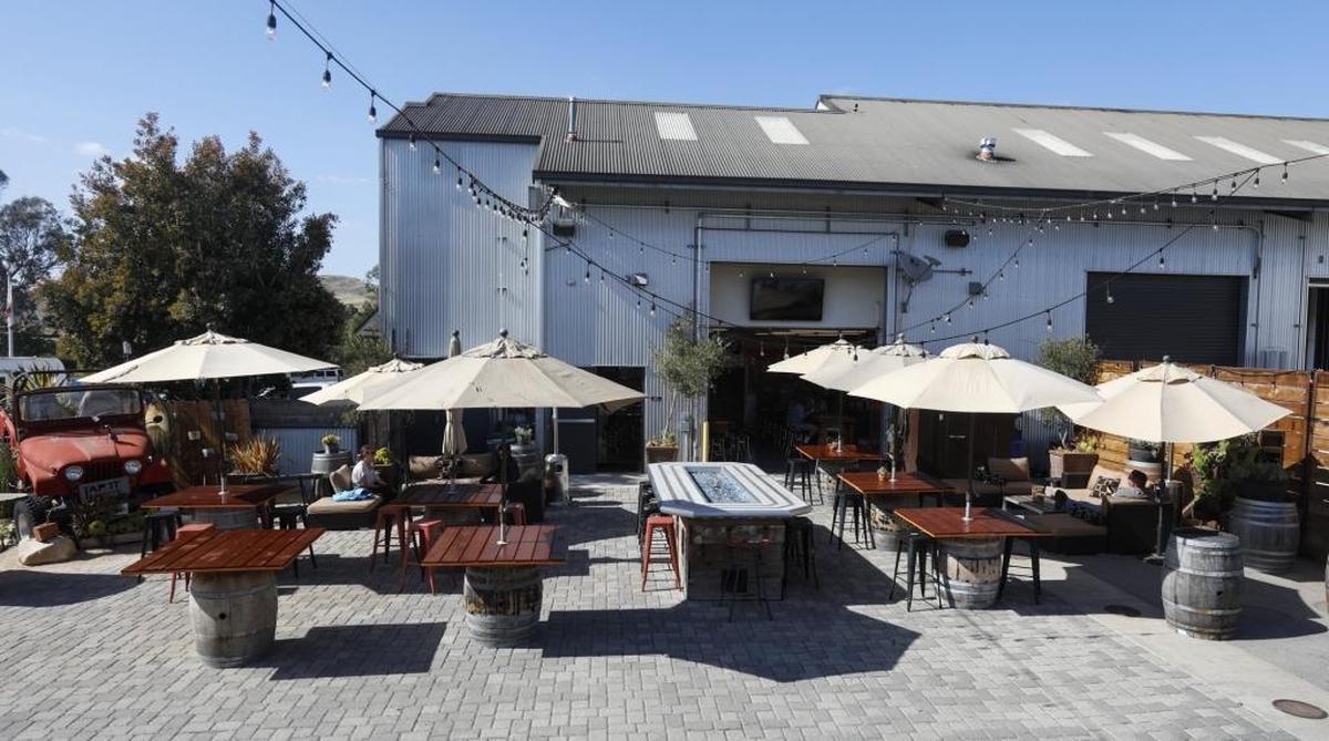 Tap It Brewing Co. in San Luis Obispo features an expansive beer garden in the back.