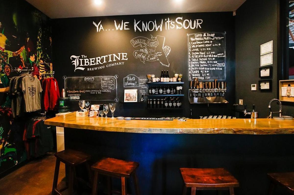 Sour beers are the focus at the tasting room at Libertine Brewing Co. in San Luis Obispo.