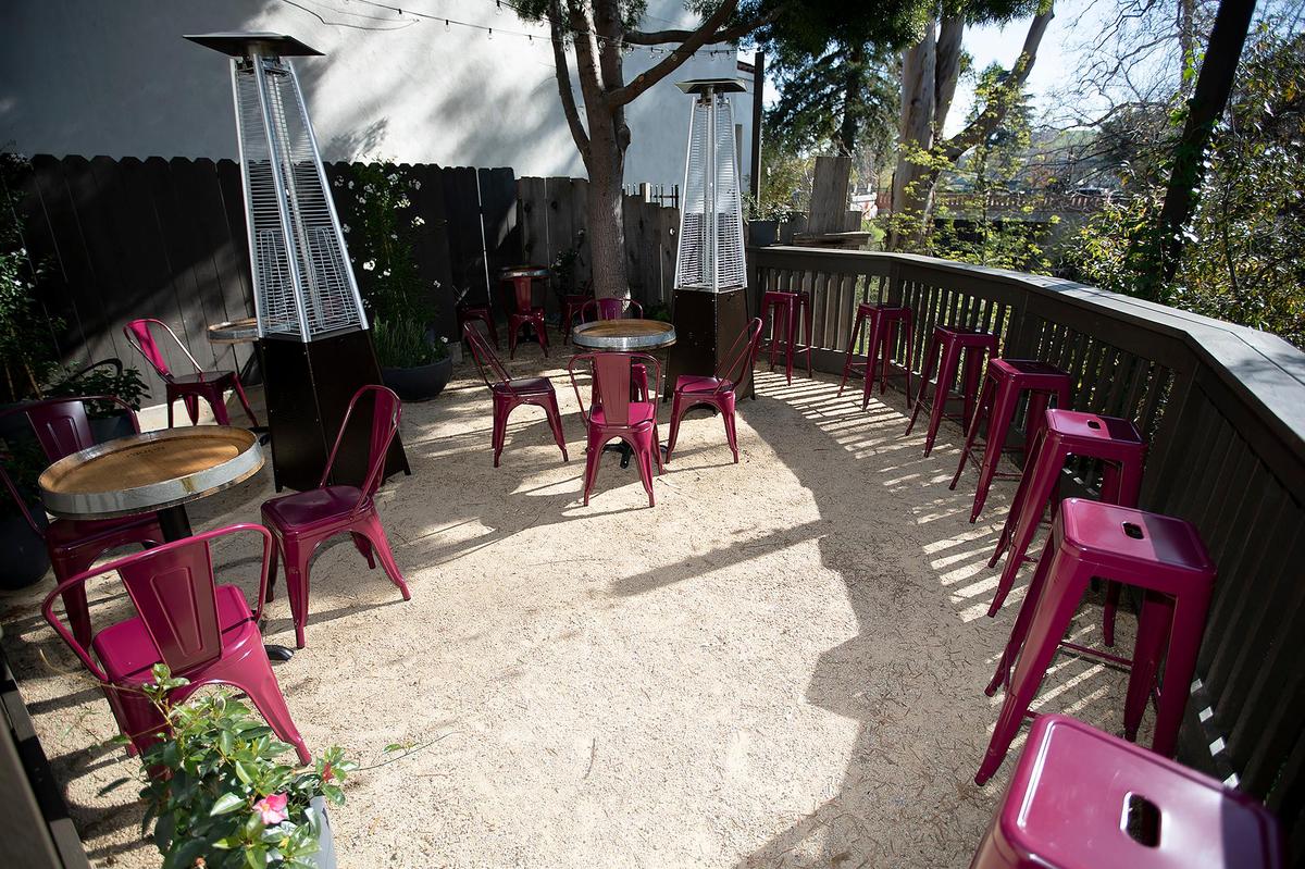 Saints Barrel wine bar has a pet-friendly patio.