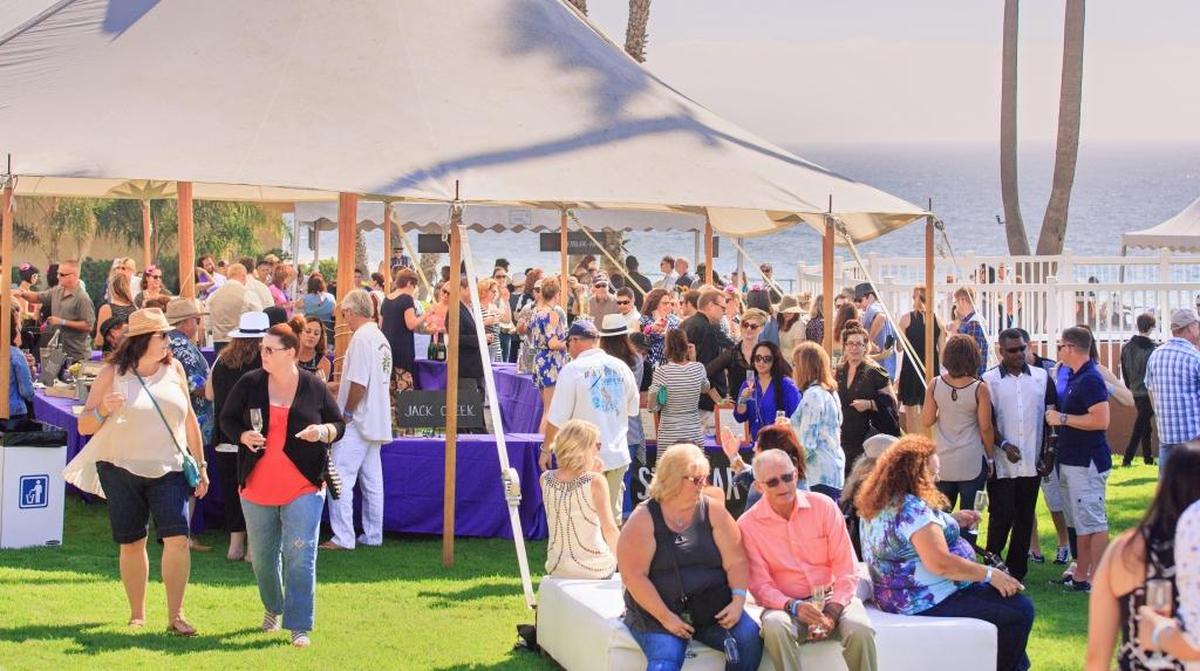 Festivalgoers sample sparkling wine at Bubblyfest in 2015. San Luis Obispo County’s premier sparking wine festival takes place Oct. 5 at the Avila Beach Golf Resort.