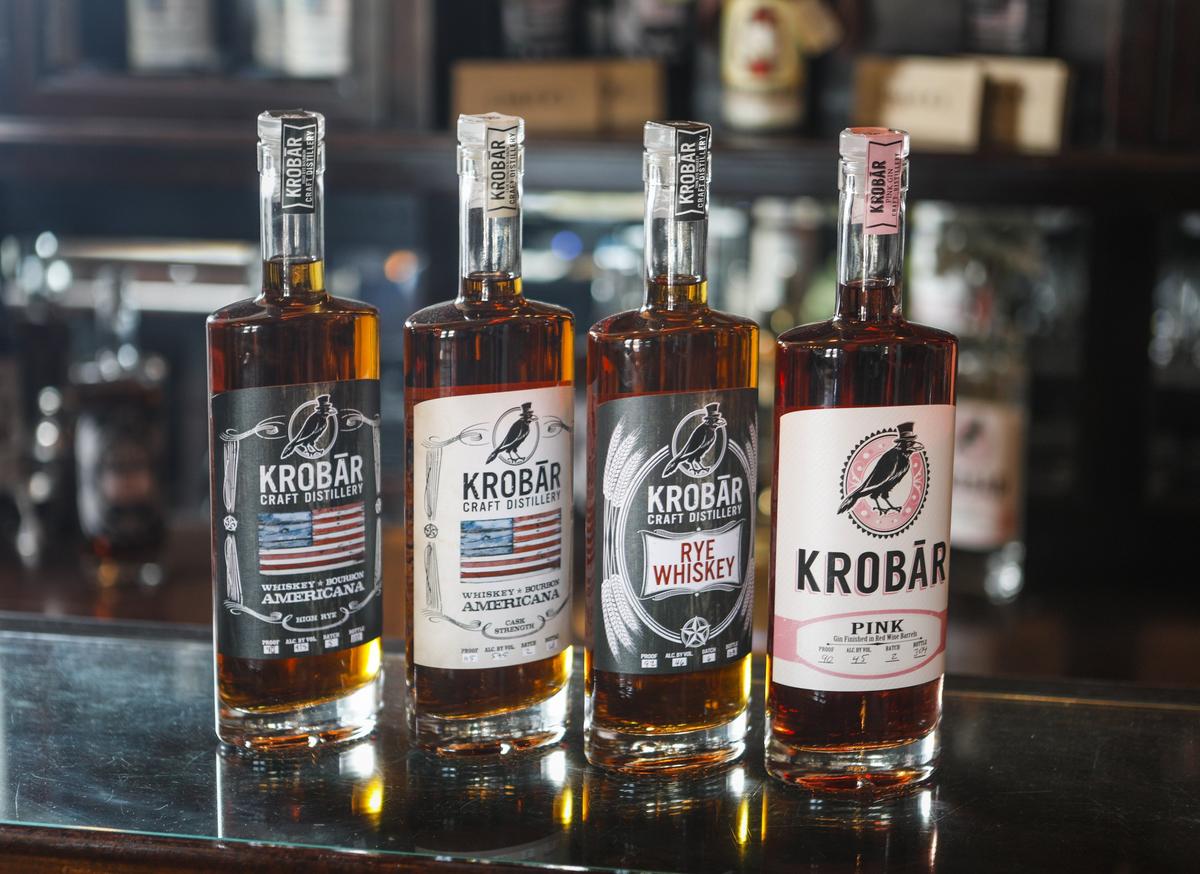 Krobar Craft Distillery in Paso Robles produces rye whiskey and bourbon, as well as gin.