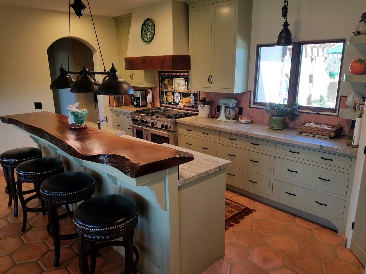 Kim and Dick Rogers' Templeton home, including the kitchen, channels the 1920s Spanish-style homes of Pasadena.