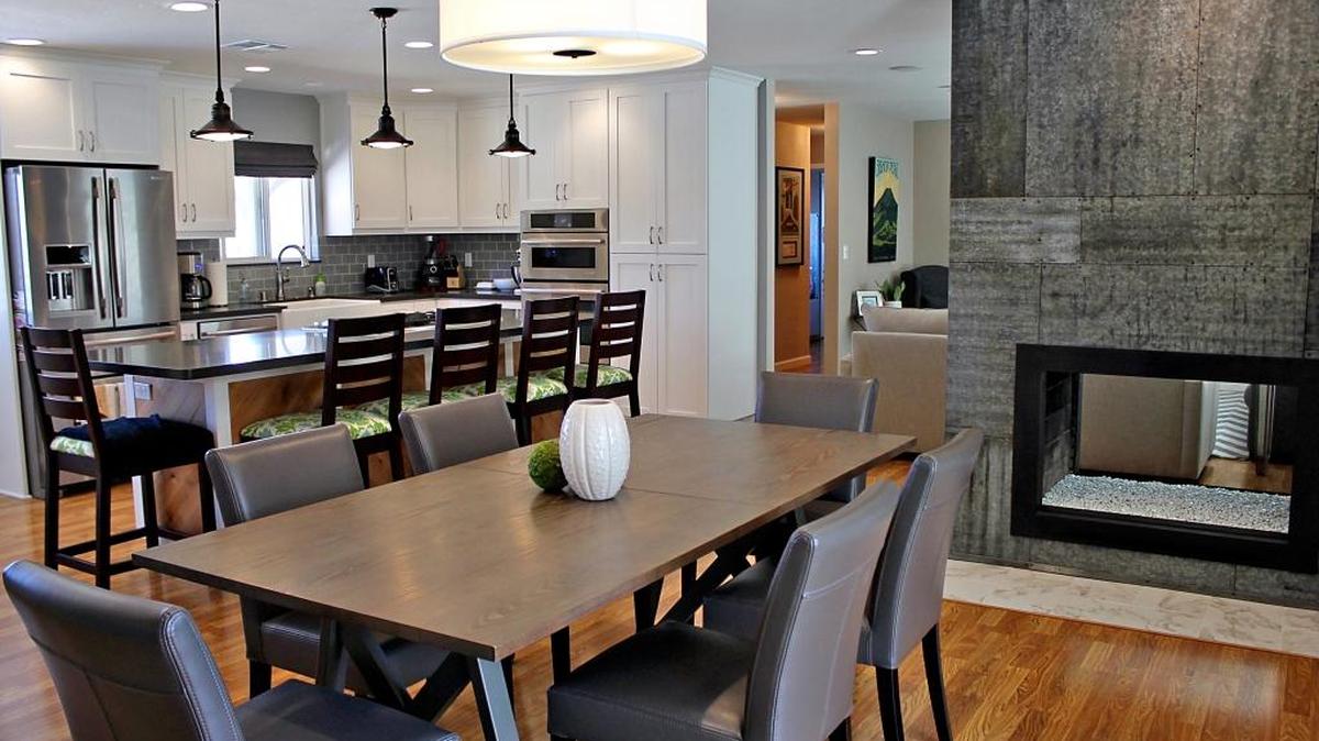 Removing walls created a new, open great room.