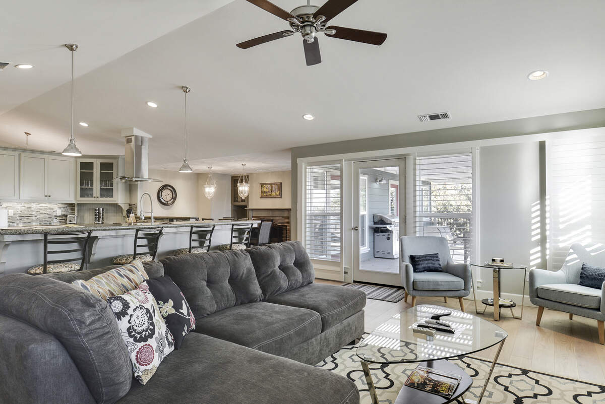 Koene Graves' remodeled Paso Robles home features clean lines, neutral colors and classic materials such as marble and brick.