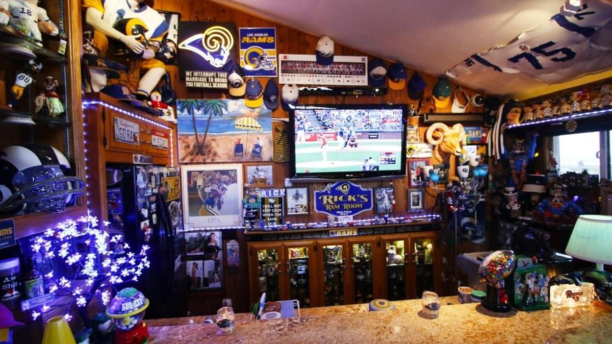 Rick Grantham’s Rams man cave.