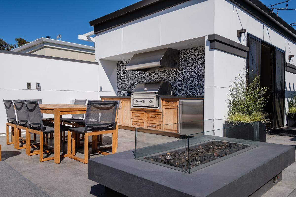 The Lewis home, located in the Marsh Street Brownstones area of San Luis Obispo, has a rooftop deck with an outdoor kitchen.