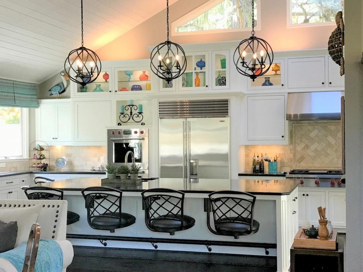 The new kitchen is lighter, brighter and designed for entertaining at the Clark home in Cambria.