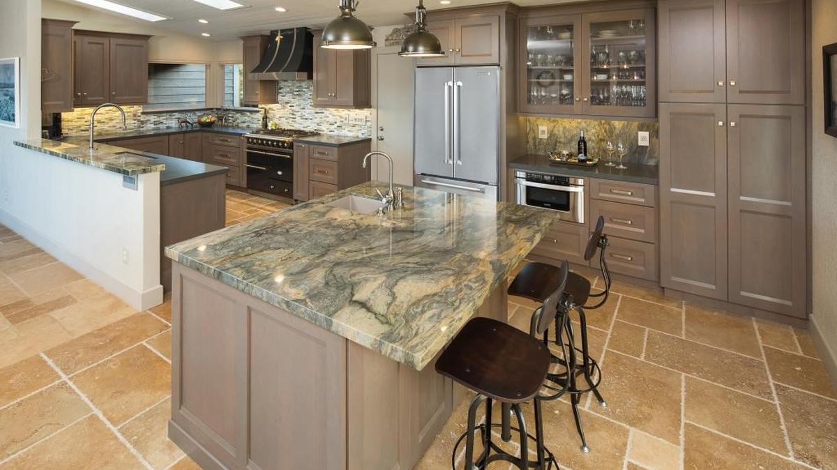 Unused space off the kitchen is now a bar area ideal for entertaining at the home of John and Bonnie Krueger in Los Osos.